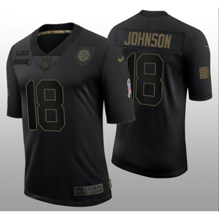 Men's Pittsburgh Steelers #18 Diontae Johnson Black Vapor Untouchable Limited Stitched Jersey