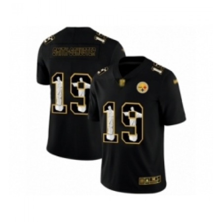 Men's Pittsburgh Steelers #19 JuJu Smith-Schuster Black Jesus Faith Edition Stitched Limited Jersey