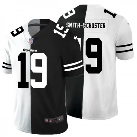 Men's Pittsburgh Steelers #19 JuJu Smith-Schuster Black &White Limited Stitched Jersey