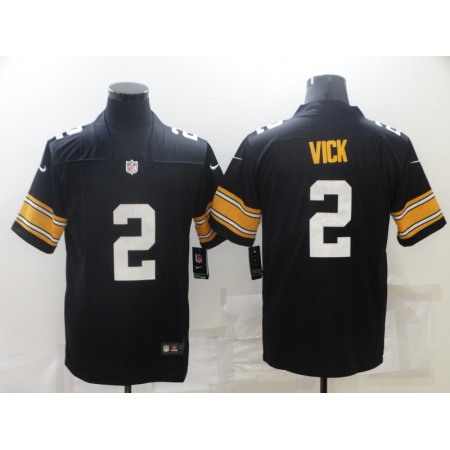 Men's Pittsburgh Steelers #2 Michael Vick Black Limited Stitched Jersey