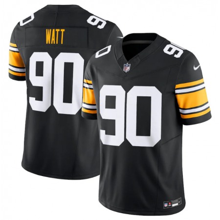 Men's Pittsburgh Steelers #90 T.J. Watt Black 2023 F.U.S.E. Vapor Untouchable Limited Jersey