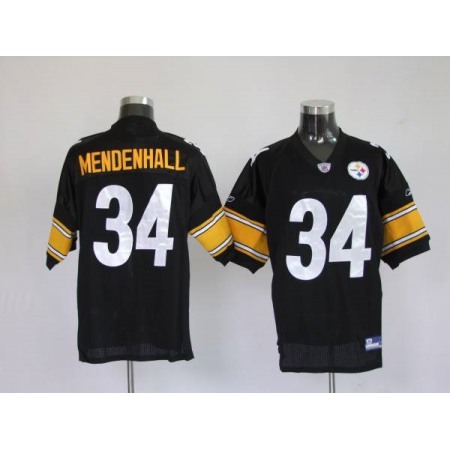 Steelers #34 Rashard Mendenhall Black Color Stitched Youth NFL Jersey