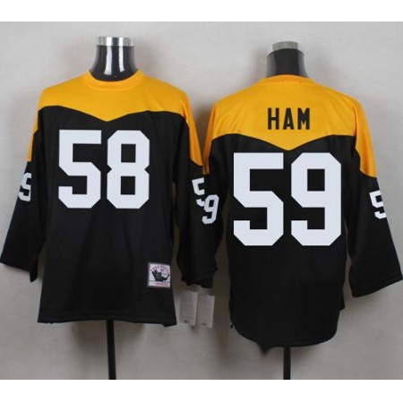 Mitchell And Ness 1967 Steelers #59 Jack Ham Black/Yelllow Throwback Men's Stitched NFL Jersey