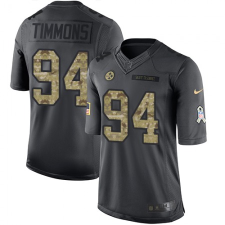 Nike Steelers #94 Lawrence Timmons Black Men's Stitched NFL Limited 2016 Salute to Service Jersey