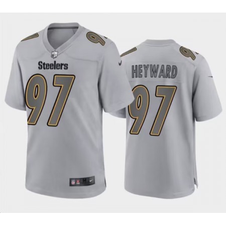 Men's Pittsburgh Steelers #97 Cameron Heyward Gray Atmosphere Fashion Stitched Jersey