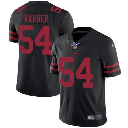 Men's San Francisco 49ers #54 Fred Warner Black 2019 100th Season Vapor Untouchable Limited Stitched NFL Jersey