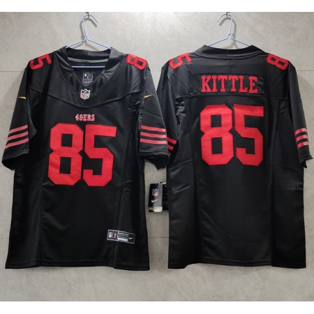 Men's San Francisco 49ers #85 George Kittle Black 2023 F.U.S.E. Vapor Untouchable Limited Stitched Football Jersey