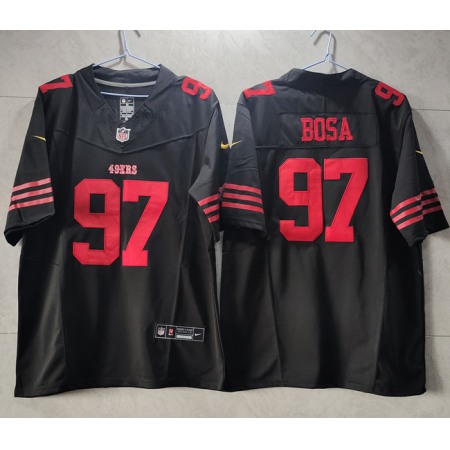 Men's San Francisco 49ers #97 Nick Bosa Black 2023 F.U.S.E. Vapor Untouchable Limited Stitched Football Jersey