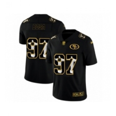Men's San Francisco 49ers #97 Nick Bosa Jesus Black Faith Edition Limited Stitched Jersey