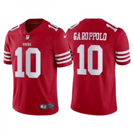 Men's San Francisco 49ers #10 Jimmy Garoppolo 2022 New Scarlet Vapor Untouchable Stitched Football Jersey
