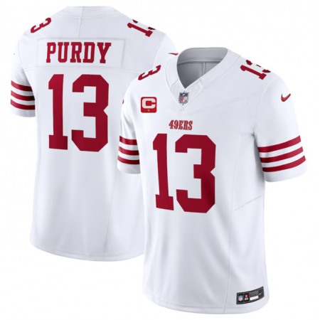 Men's San Francisco 49ers #13 Brock Purdy White 2023 F.U.S.E. With 1-Star C Patch Vapor Untouchable Limited Stitched Football Jersey