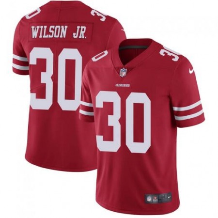 Men's San Francisco 49ers #30 Jeff Wilson Jr. Red Vapor Untouchable Limited Stitched NFL Jersey