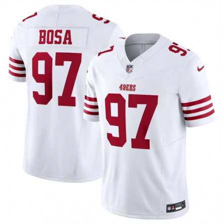 Men's San Francisco 49ers #97 Nick Bosa White 2023 F.U.S.E. Vapor Untouchable Limited Stitched Football Jersey