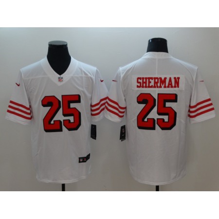 Men's San Francisco 49ers #25 Richard Sherman Nike White Color Rush Vapor Untouchable Limited Stitched NFL Jersey