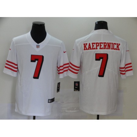 Men's San Francisco 49ers #7 Colin Kaepernick New White Vapor Untouchable Limited Stitched Jersey