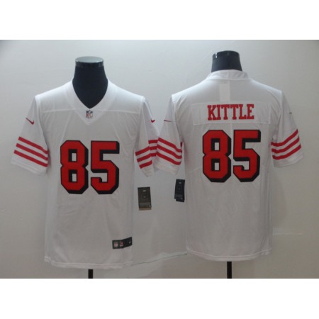 Men's San Francisco 49ers #85 George Kittle New White Vapor Untouchable Limited Stitched NFL Jersey