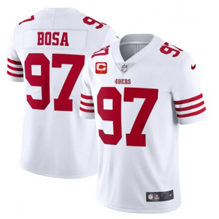 Men's San Francisco 49ers #97 Nike Bosa 2022 White With 1-star C Patch Vapor Untouchable Limited Stitched Football Jersey