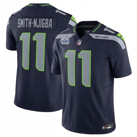 Men's Seattle Seahawks #11 Jaxon Smith-Njigba Navy 2023 F.U.S.E. Vapor Limited Stitched Football Jersey