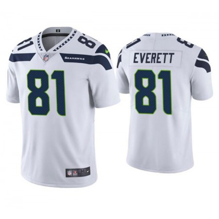 Men's Seattle Seahawks #81 Gerald Everett White Vapor Untouchable Limited Stitched Jersey