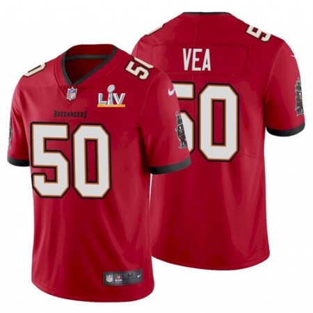 Men's Tampa Bay Buccaneers #50 Vita Vea Red 2021 Super Bowl LV Limited Stitched Jersey