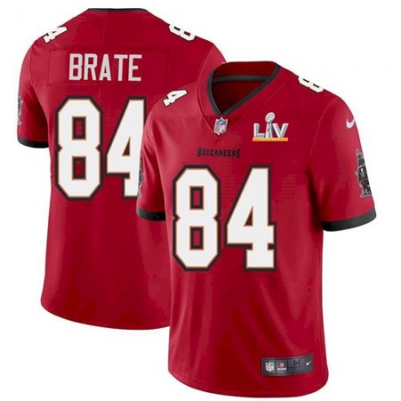 Men's Tampa Bay Buccaneers #84 Cameron Brate Red 2021 Super Bowl LV Limited Stitched Jersey