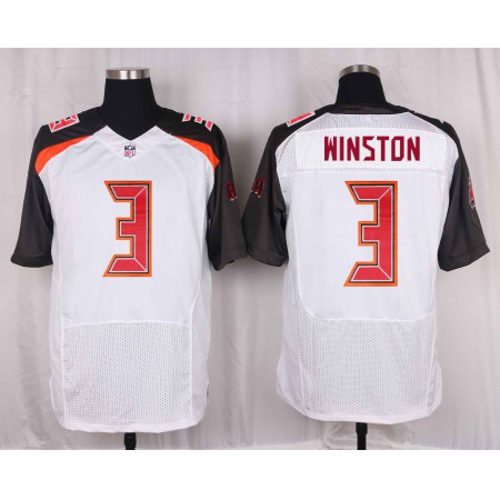 Nike Buccaneers #3 Jameis Winston White Men's Stitched NFL New Elite Jersey