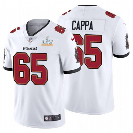 Men's Tampa Bay Buccaneers #65 Alex Cappa White 2021 Super Bowl LV Limited Stitched Jersey