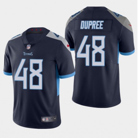 Men's Tennessee Titans #48 Bud Dupree Navy Vapor Untouchable Stitched Jersey