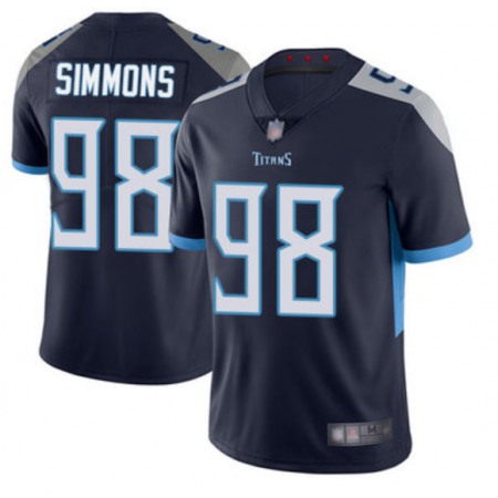 Men's Tennessee Titans #98 Jeffery Simmons Navy Vapor Untouchable Limited Stitched Jersey