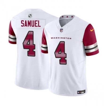 Men's Washington Commanders #4 Curtis Samuel White 2023 F.U.S.E. Vapor Limited Stitched Football Jersey