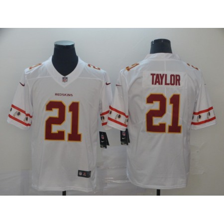 Men's Washington Redskins #21 Sean Taylor 2019 White Team Logo Limited Stitched NFL Jersey