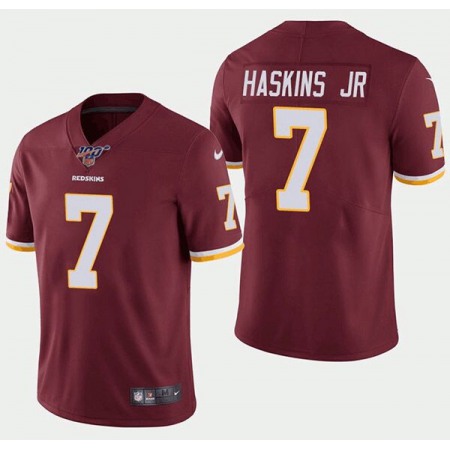 Men's Washington Redskins #7 Dwayne Haskins JR Red 2019 100th season Vapor Untouchable Limited Stitched NFL Jersey