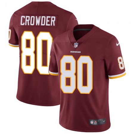 Men's Washington Redskins #80 Jamison Crowder Burgundy Red Vapor Untouchable Limited Stitched NFL Jersey