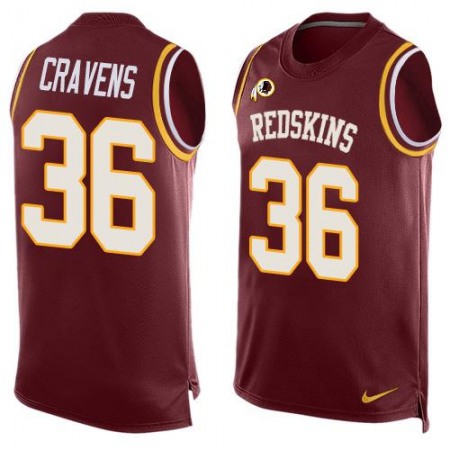 Nike Redskins #36 Su'a Cravens Burgundy Red Team Color Men's Stitched NFL Limited Tank Top Jersey