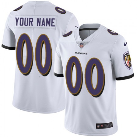 Men's Baltimore Ravens Customized White Vapor Untouchable NFL Stitched Limited Jersey