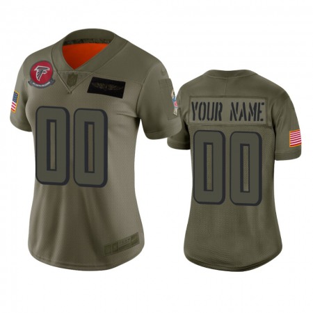 Women's Atlanta Falcons Customized 2019 Camo Salute To Service NFL Stitched Limited Jersey(Run Small
