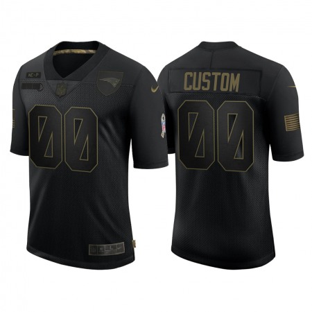 Men's New England Patriots Customized 2020 Black Salute To Service Limited Stitched Jersey