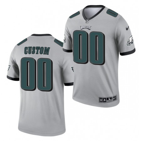 Men's Philadelphia Eagles ACTIVE PLAYER Custom 2021 Silver Inverted Legend Stitched Jersey