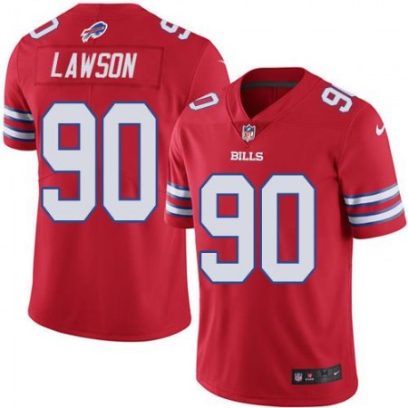 Nike Bills #90 Shaq Lawson Red Youth Stitched NFL Limited Rush Jersey