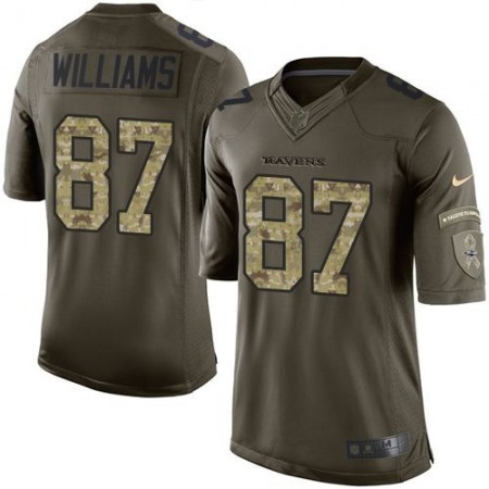 Nike Ravens #87 Maxx Williams Green Youth Stitched NFL Limited Salute to Service Jersey