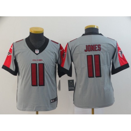 Youth Nike Atlanta Falcons #11 Julio Jones Grey Inverted Legend Stitched NFL Jersey