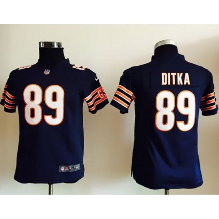Nike Bears #89 Mike Ditka Navy Blue Team Color Youth Stitched NFL Elite Jersey