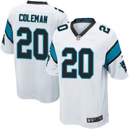 Nike Panthers #20 Kurt Coleman White Youth Stitched NFL Elite Jersey