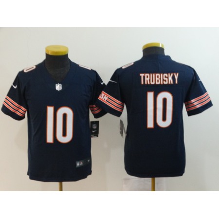 Youth Chicago Bears #10 Mitchell Trubisky Navy Vapor Untouchable Limited Stitched NFL Jersey