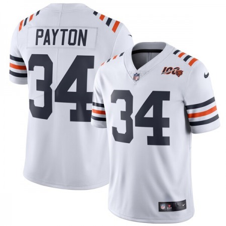 Youth Chicago Bears #34 Walter Payton White 2019 100th Season Limited Stitched NFL Jersey
