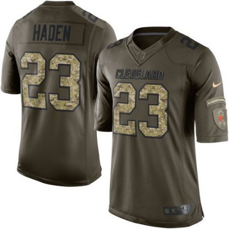 Nike Browns #23 Joe Haden Green Youth Stitched NFL Limited Salute to Service Jersey