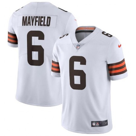 Youth Cleveland Browns #6 Baker Mayfield White Vapor Untouchable Limited Stitched Jersey