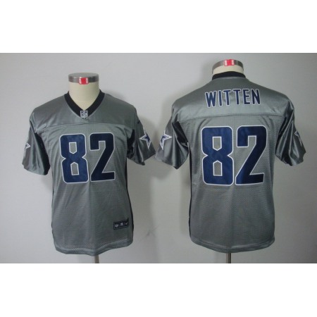 Youth Dallas Cowboys #82 Jason Witten Gray Shadow Limited Stitched NFL Jersey