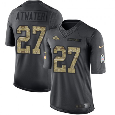 Nike Broncos #27 Steve Atwater Black Youth Stitched NFL Limited 2016 Salute to Service Jersey