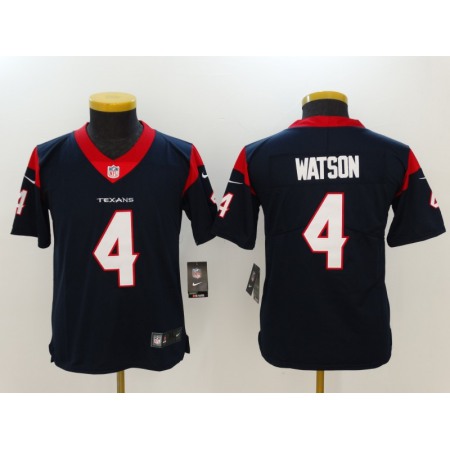 Youth Houston Texans #4 Deshaun Watson Navy Blue Team Color Vapor Untouchable Limited Stitched NFL Jersey